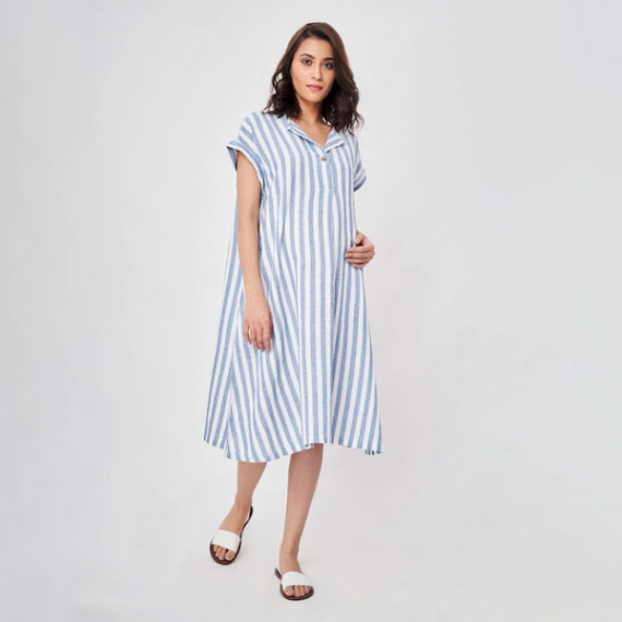 https://www.newfitz.com/products/blue-striped-maternity-shirt-midi-dress
