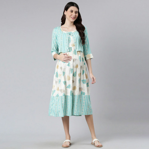 https://www.newfitz.com/products/women-off-white-green-floral-maternity-a-line-midi-dress