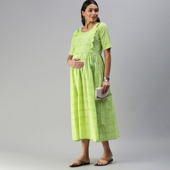 https://www.newfitz.com/products/lime-green-woven-design-handloom-maternity-a-line-midi-dress