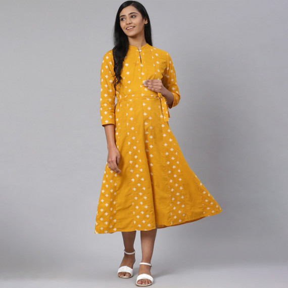 https://www.newfitz.com/products/women-mustard-yellow-off-white-printed-pure-cotton-maternity-a-line-dress
