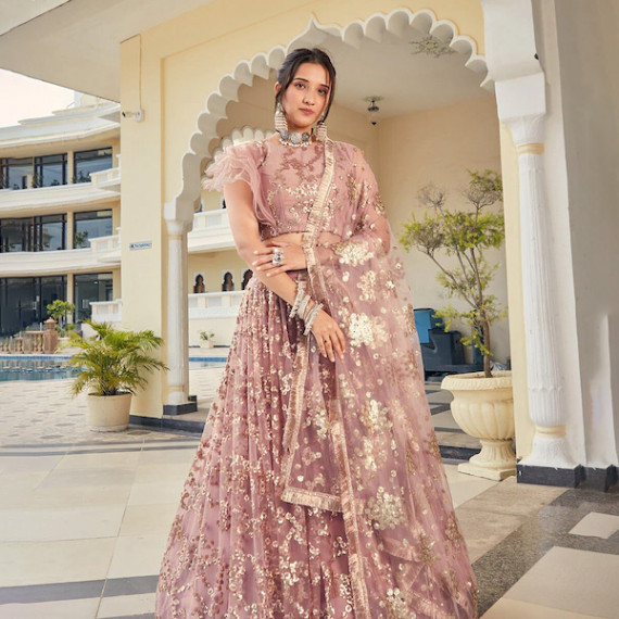 https://www.newfitz.com/products/peach-coloured-gold-toned-embellished-sequinned-semi-stitched-lehenga-unstitched-blouse-with